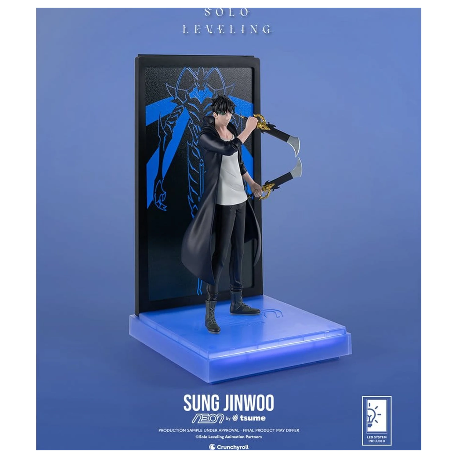 Figurine neon Solo Leveling 1/9 Sung Jinwoo 20 cm poza produsului