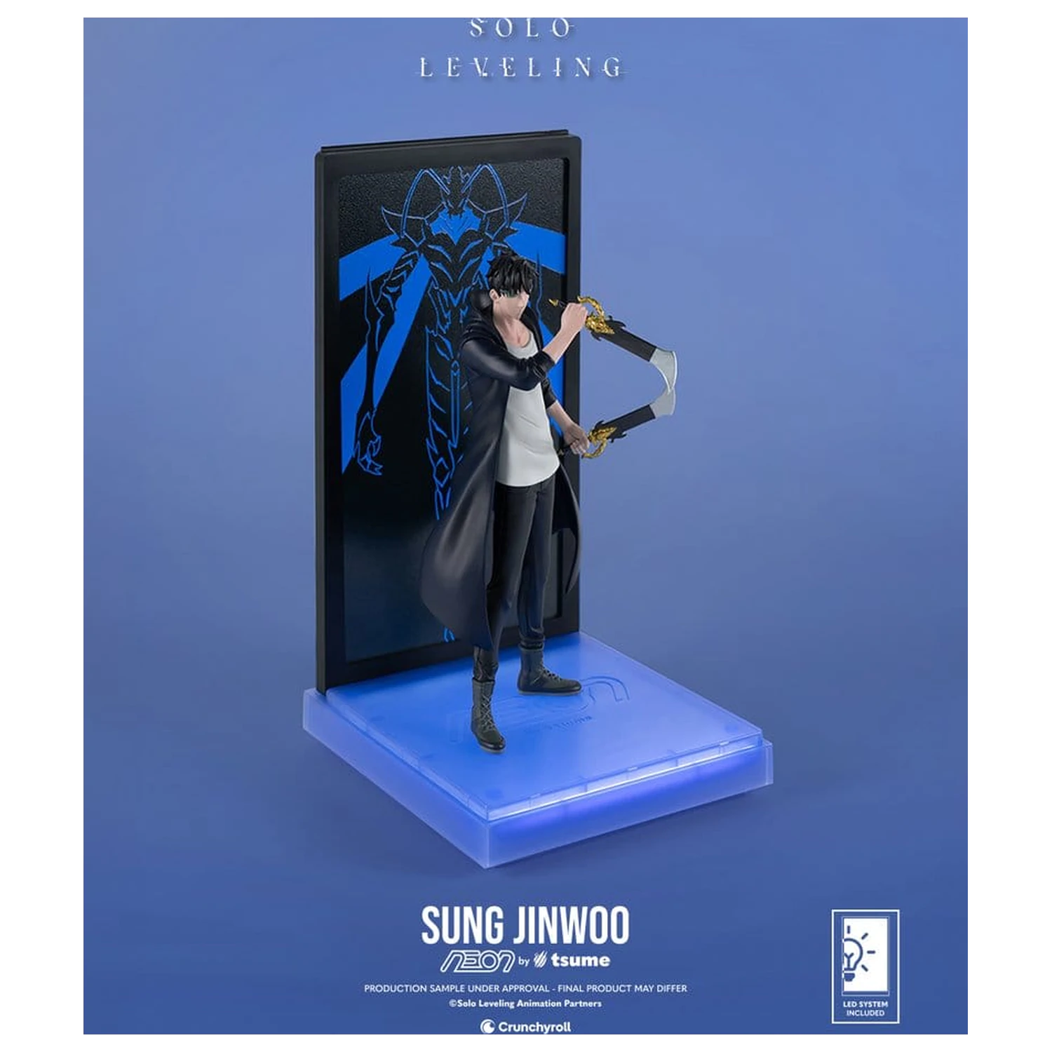 Figurine neon Solo Leveling 1/9 Sung Jinwoo 20 cm poza produsului