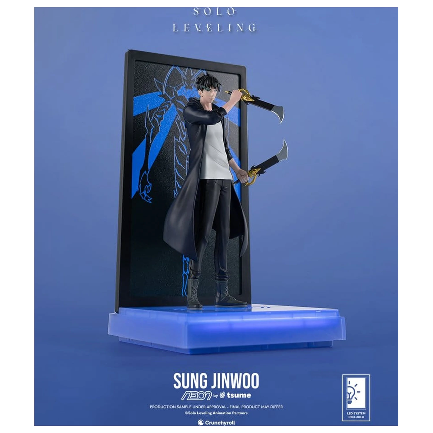 Figurine neon Solo Leveling 1/9 Sung Jinwoo 20 cm poza produsului