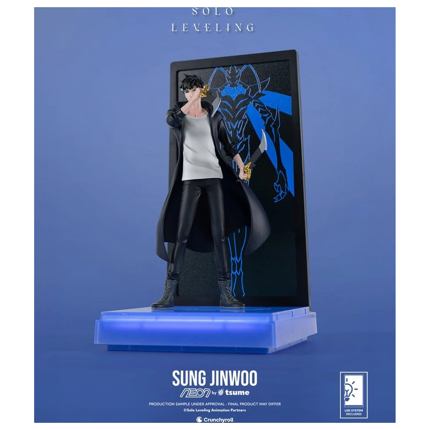 Figurine neon Solo Leveling 1/9 Sung Jinwoo 20 cm poza produsului