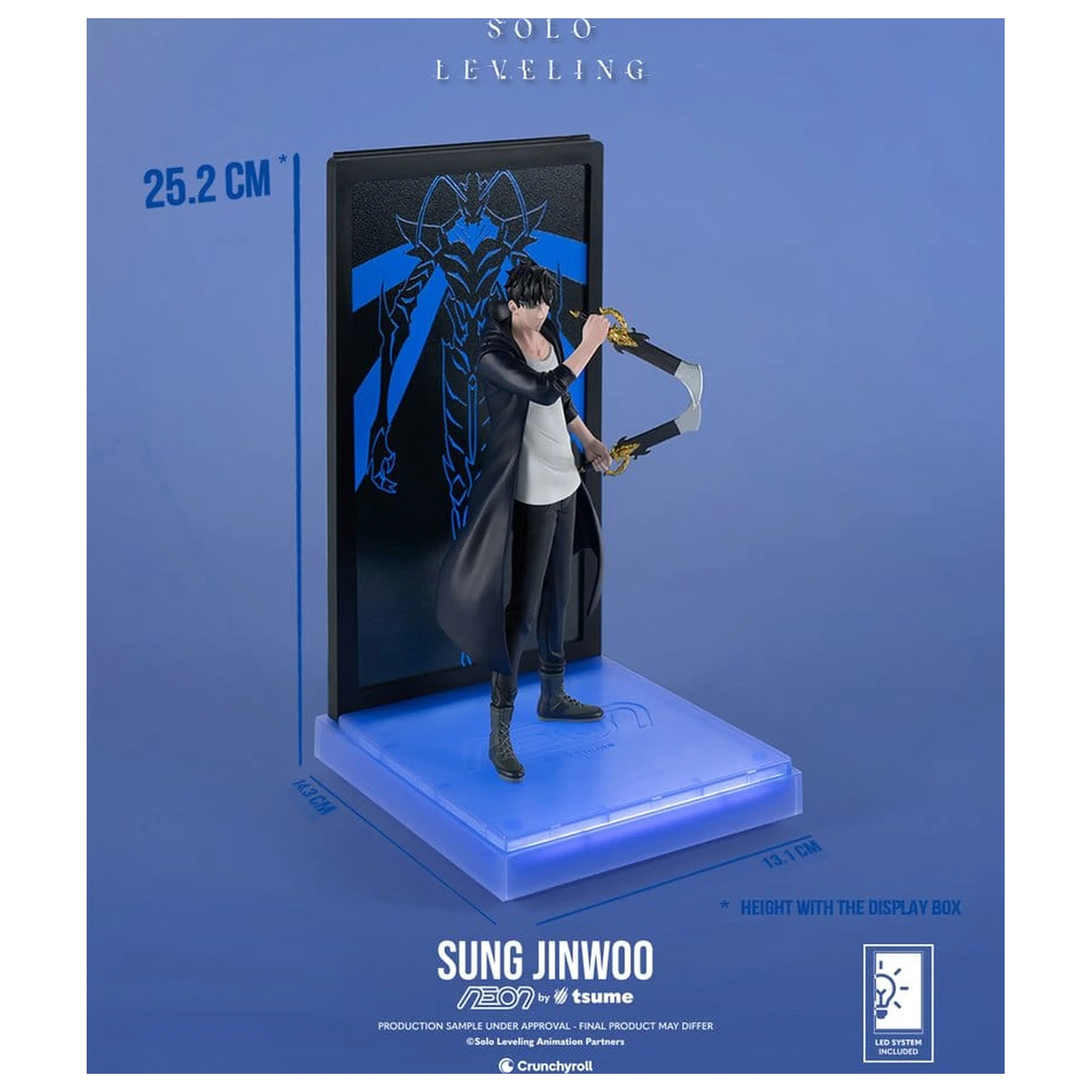 Figurine neon Solo Leveling 1/9 Sung Jinwoo 20 cm poza produsului