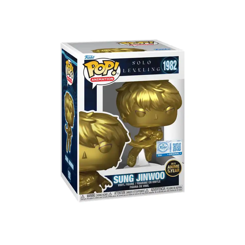 Figurină de vinil animată Pop! Solo Leveling Sung Jinwoo (Gold) Ediție Exclusivă 10 cm poza produsului