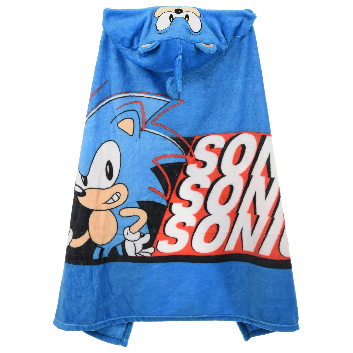 Sonic Blue Blur Paturica cu gluga 80x120 cm poza produsului