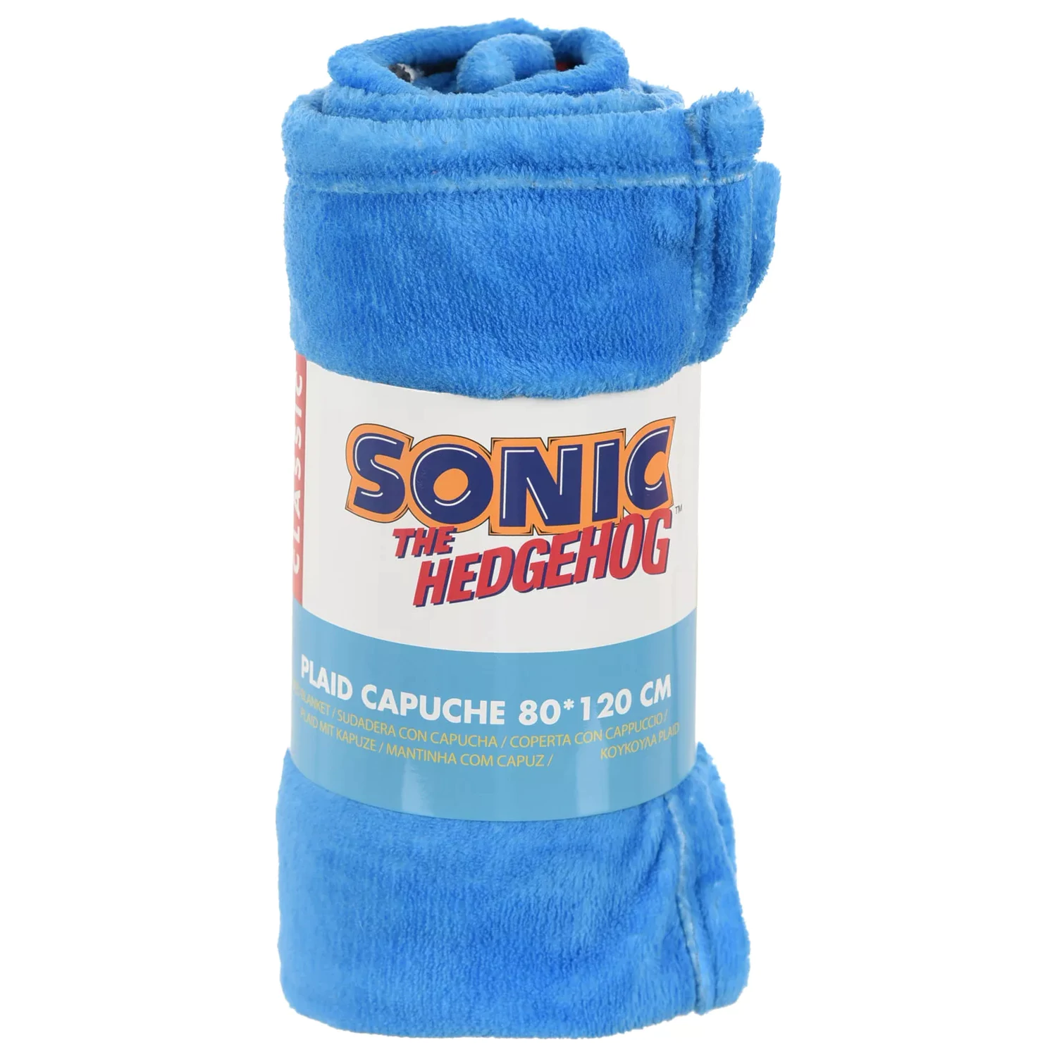 Sonic Blue Blur Paturica cu gluga 80x120 cm poza produsului