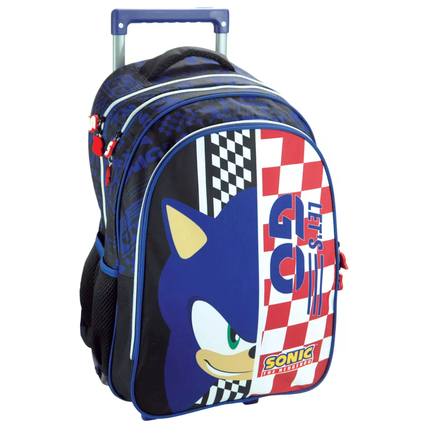 Sonic Champion Racer geanta de scoala cu roti, geanta 46 cm poza produsului
