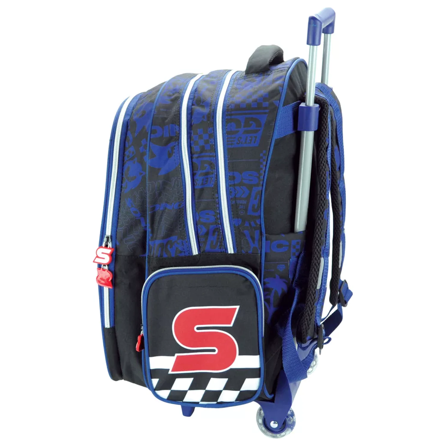 Sonic Champion Racer geanta de scoala cu roti, geanta 46 cm poza produsului