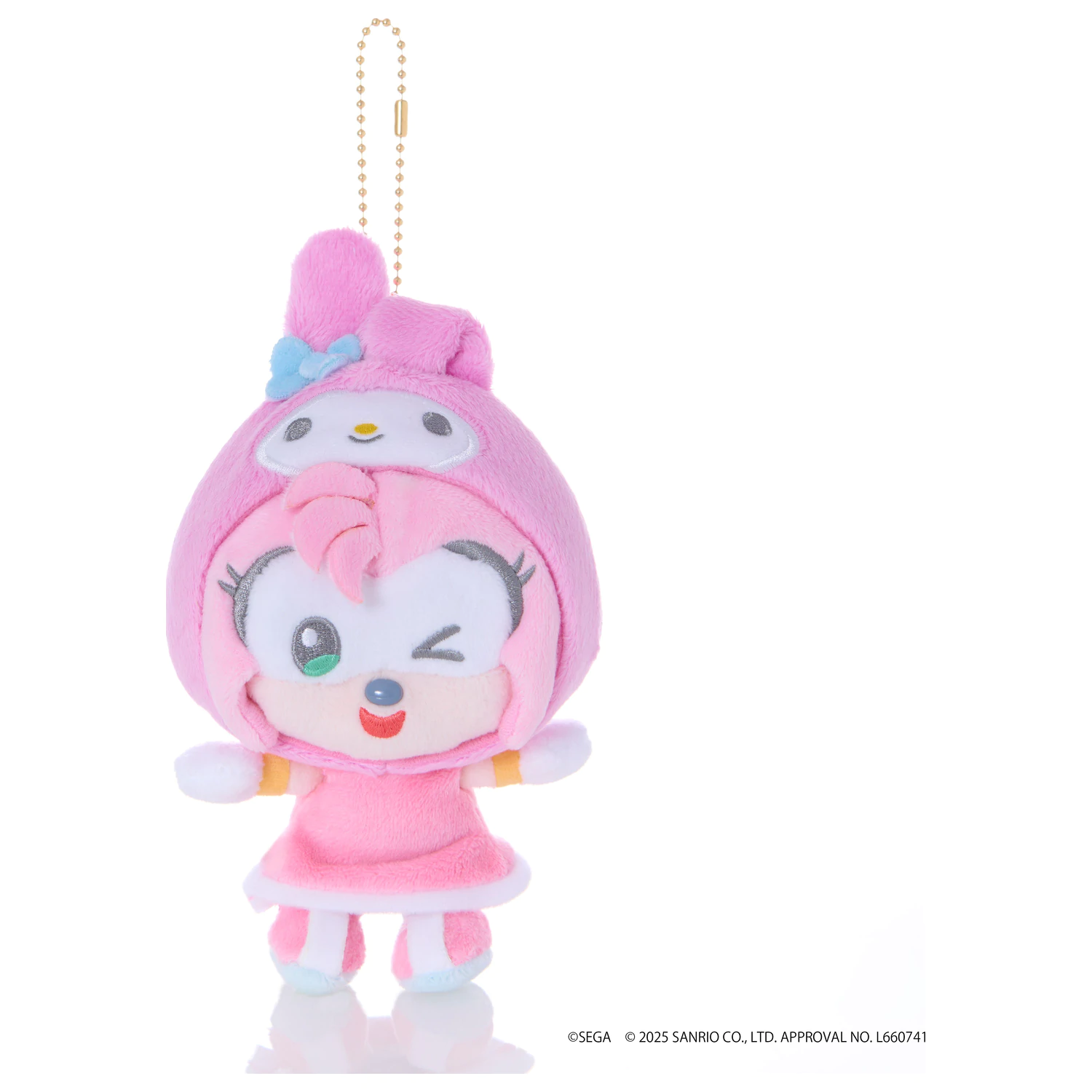 SONIC & FRIENDS x SANRIO Amy x My Melody Mascota din pluș 8cm poza produsului