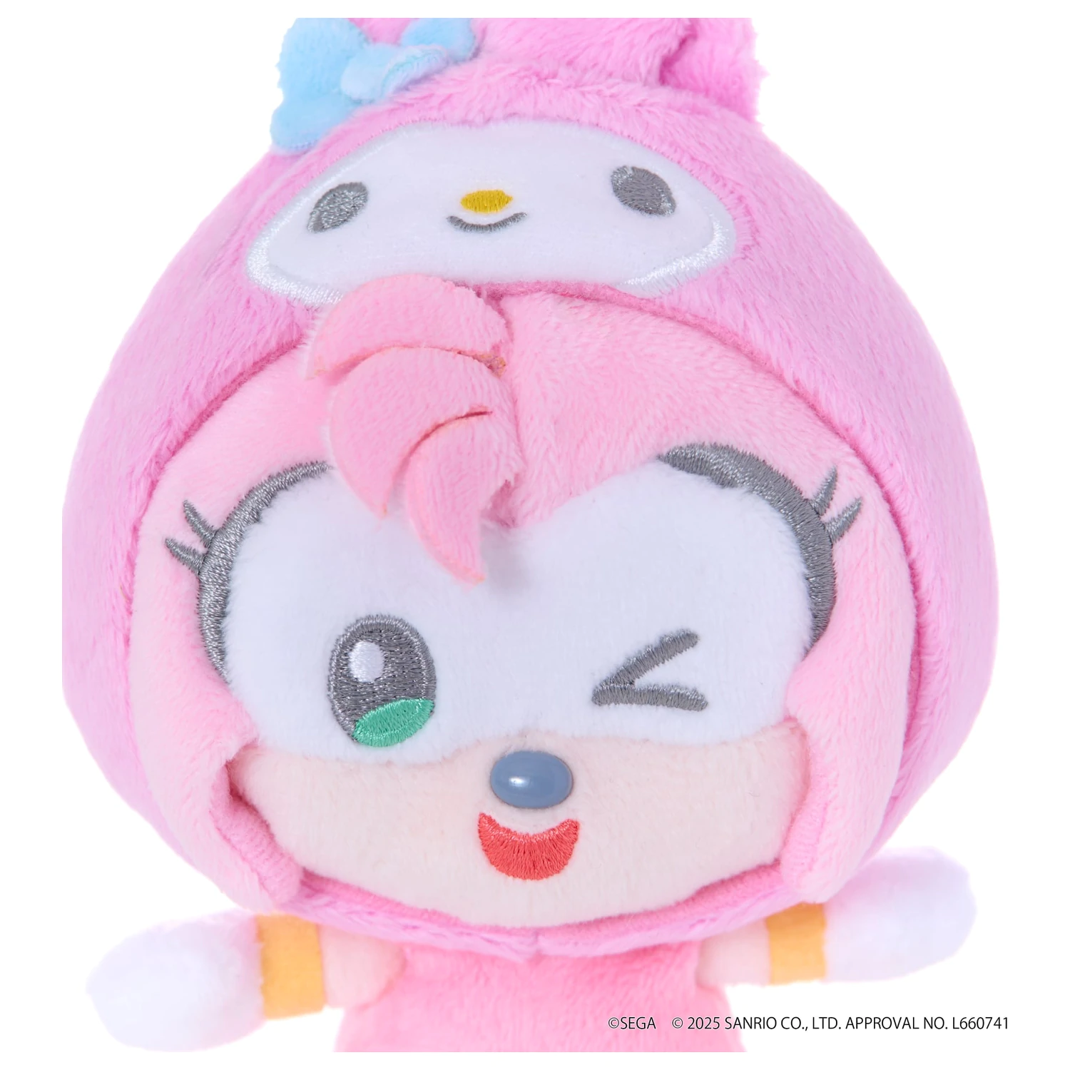 SONIC & FRIENDS x SANRIO Amy x My Melody Mascota din pluș 8cm poza produsului