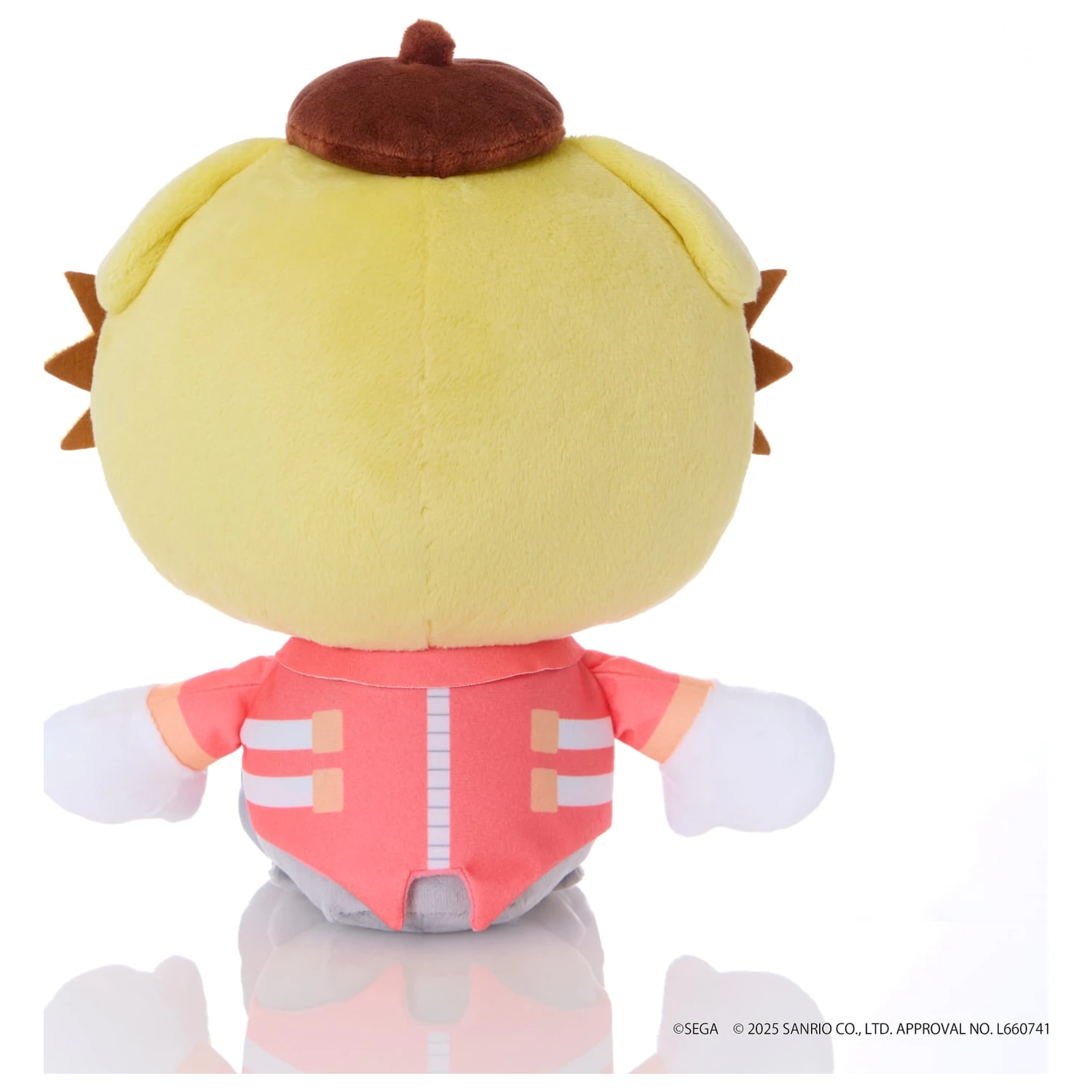 Jucarie de plus Sonic & Friends X Sanrio Dr. Eggman X Pompompurin 24cm poza produsului