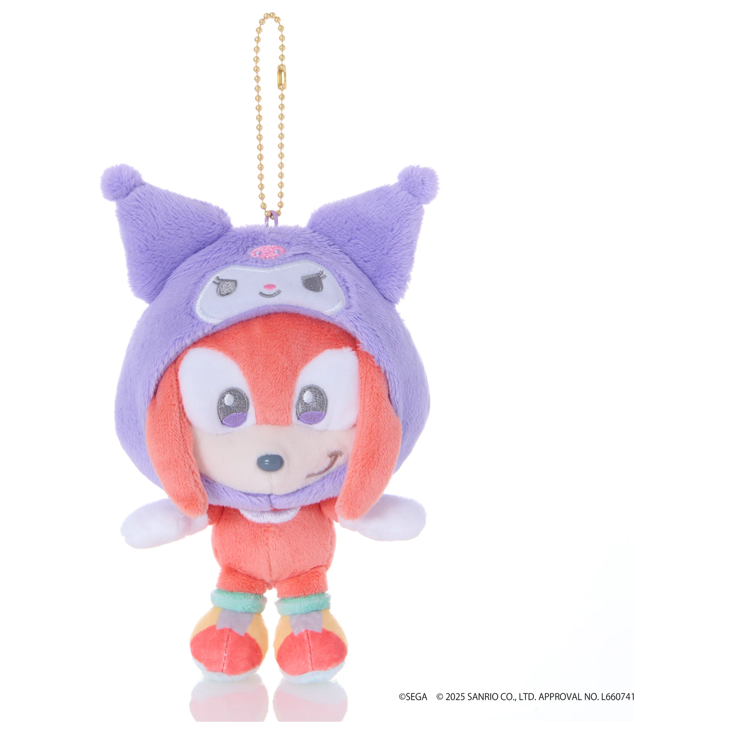SONIC & FRIENDS X SANRIO Knuckles x Kuromi Jucarie de plus Mascota 8 cm poza produsului