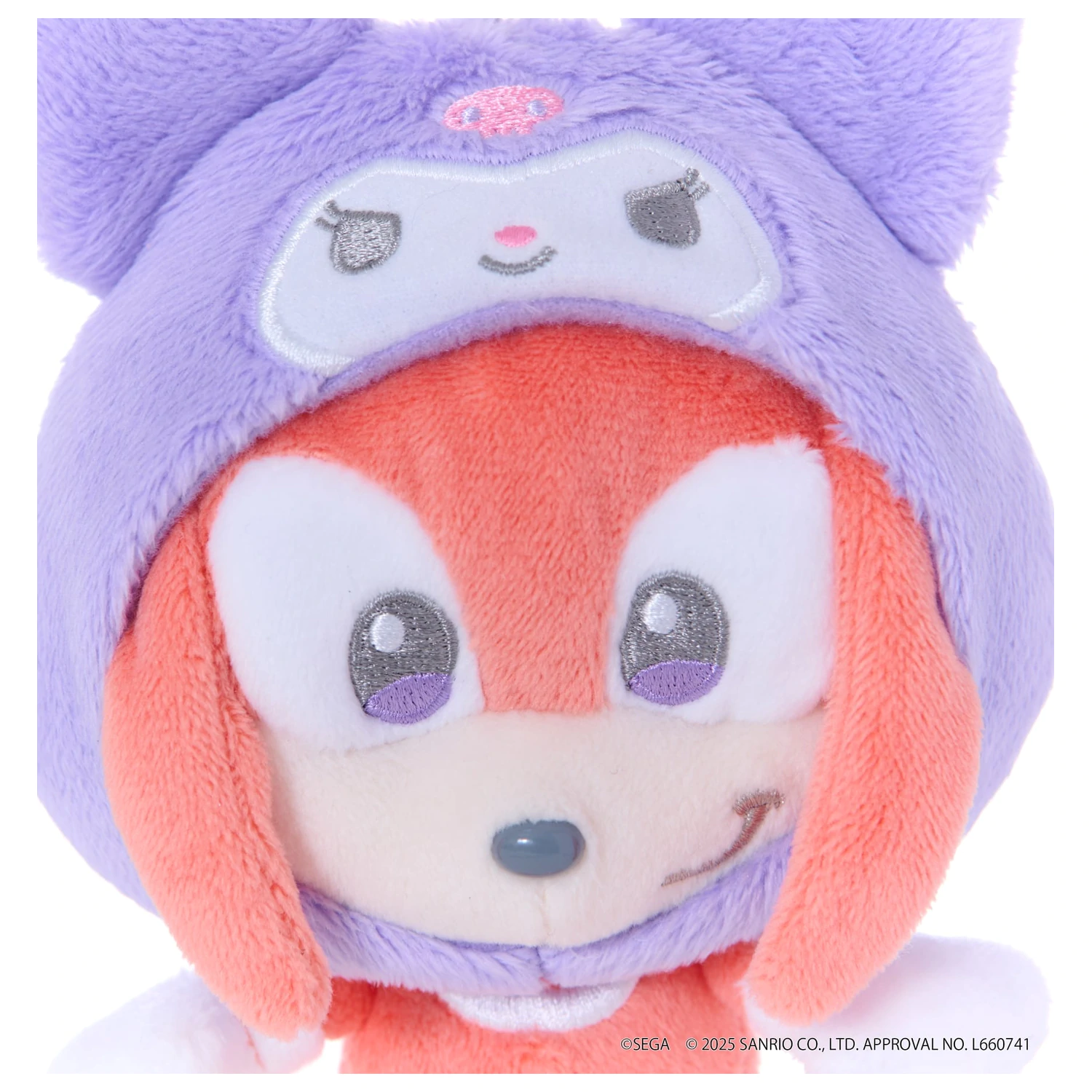 SONIC & FRIENDS X SANRIO Knuckles x Kuromi Jucarie de plus Mascota 8 cm poza produsului