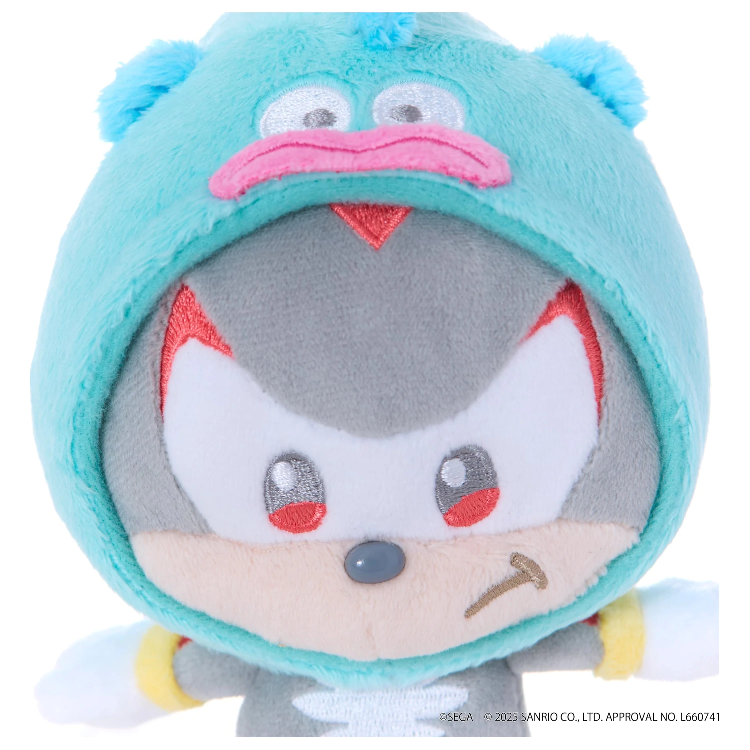 Sonic & Friends X Sanrio Shadow X Hangyodon Maskota de pluș 8cm poza produsului