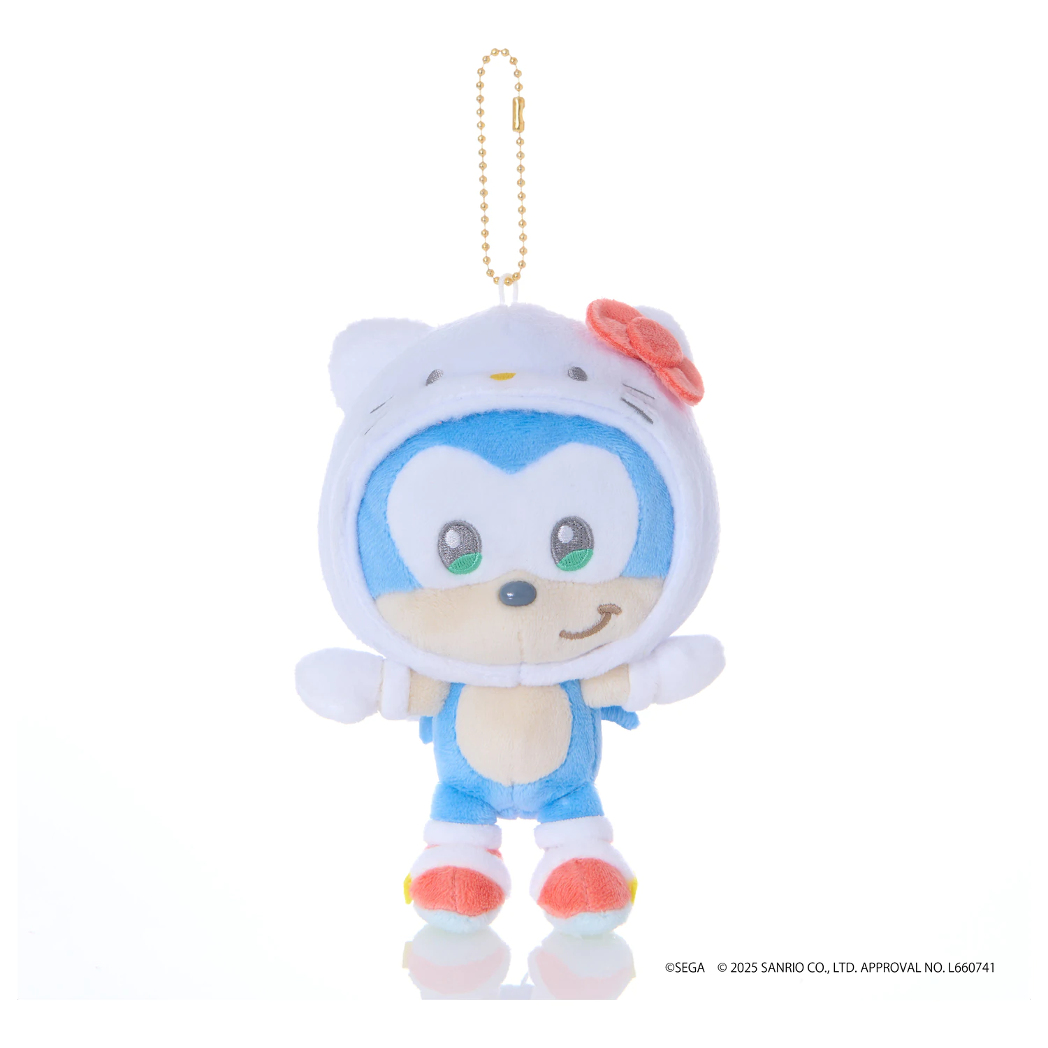 SONIC & FRIENDS x SANRIO Sonic x Hello Kitty plus de pluș mascotă 8cm poza produsului
