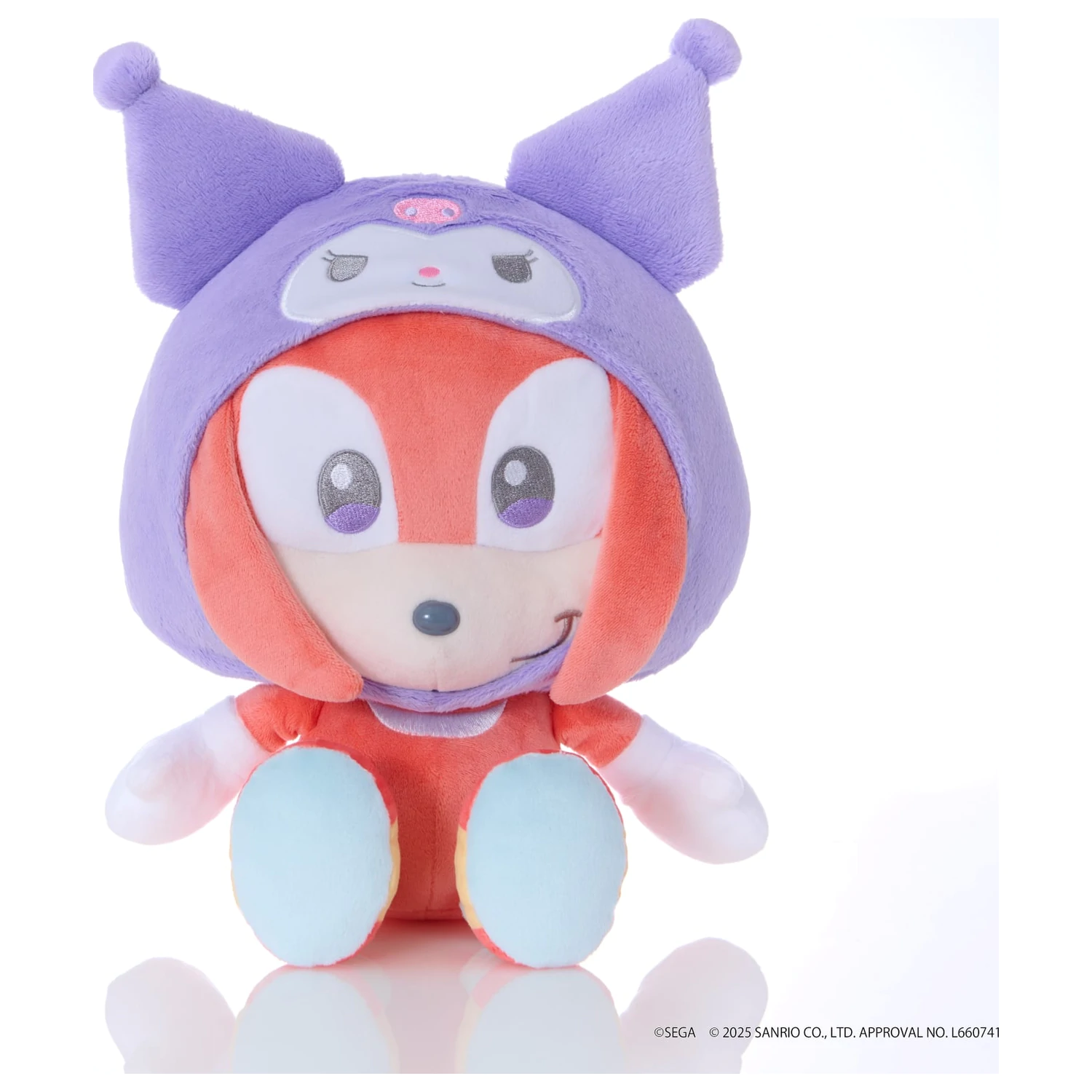 SONIC & FRIENDSX SANRIO Knuckles X Kuromi Jucarie de plus 24cm poza produsului