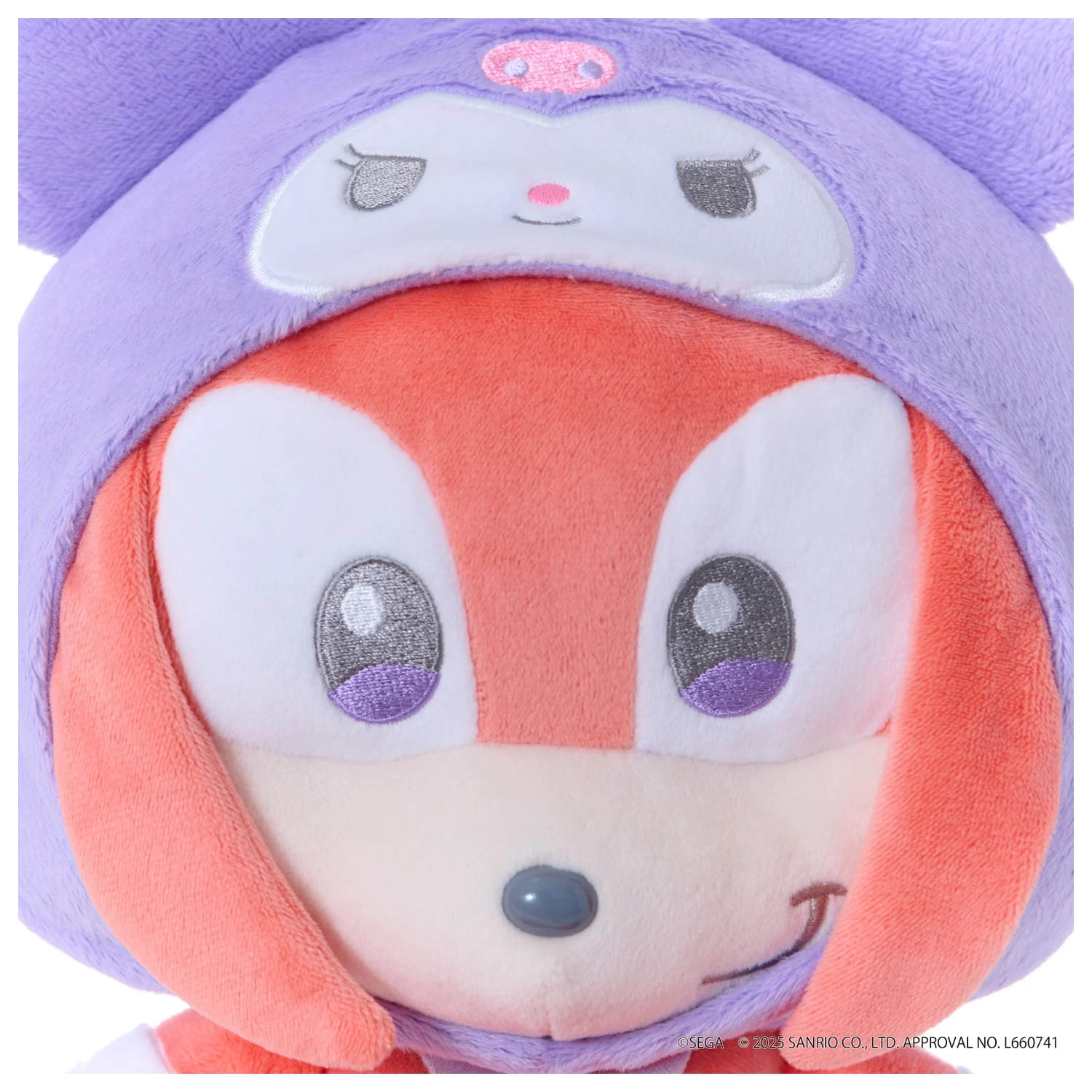 SONIC & FRIENDSX SANRIO Knuckles X Kuromi Jucarie de plus 24cm poza produsului