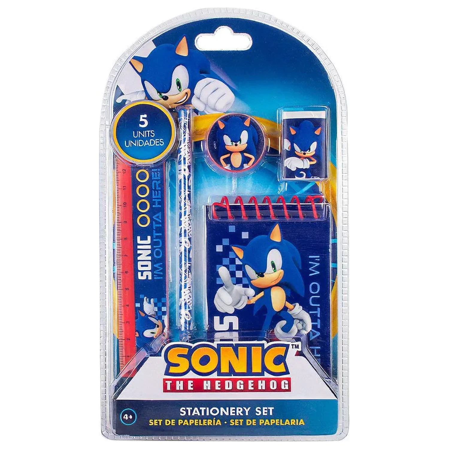 Set de papetarie Sonic Outta Here 5 piese poza produsului