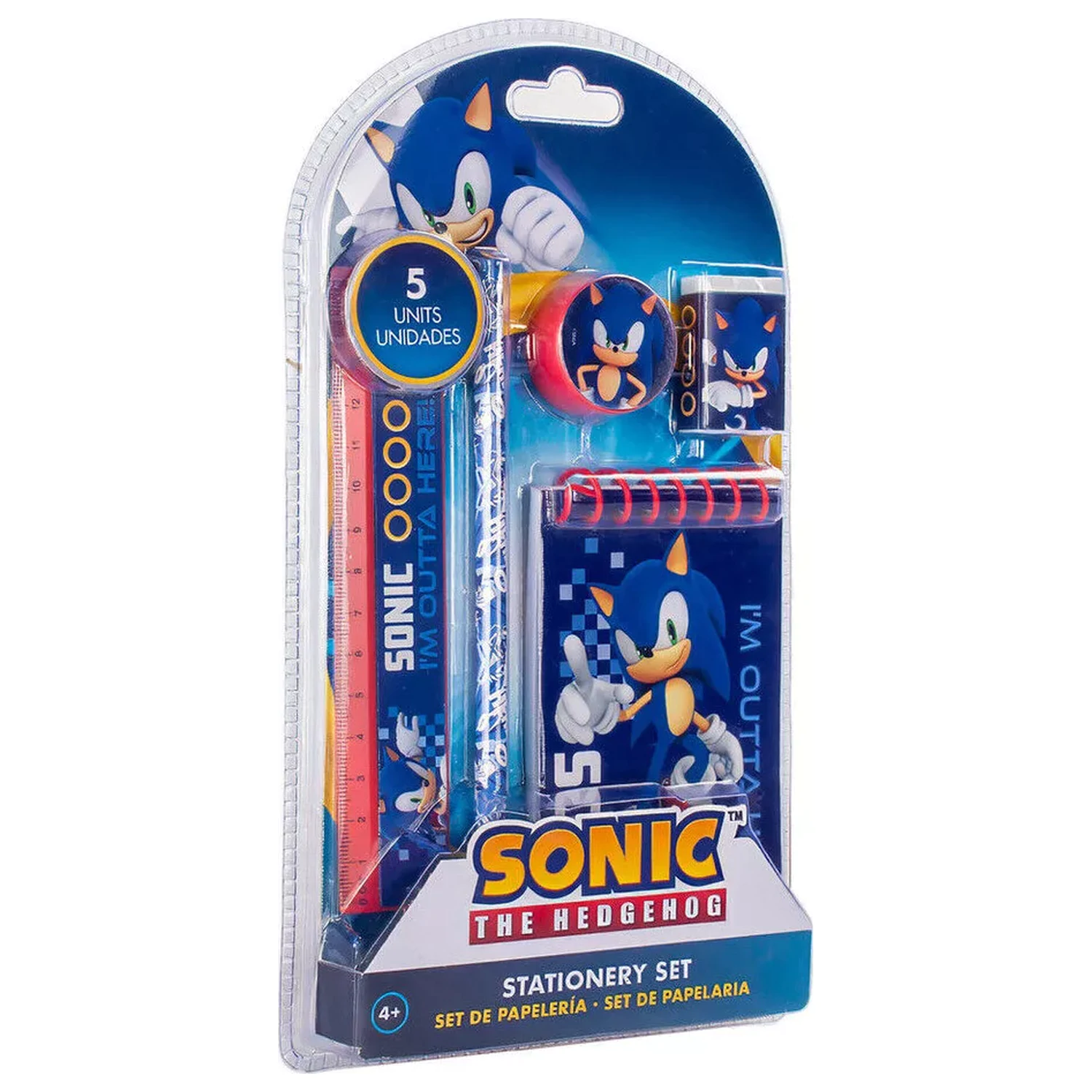 Set de papetarie Sonic Outta Here 5 piese poza produsului