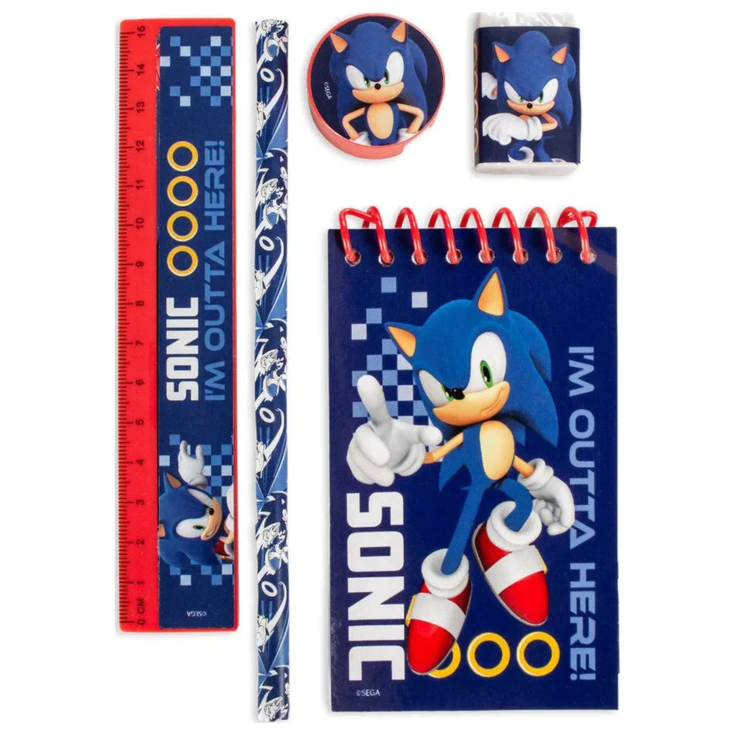 Set de papetarie Sonic Outta Here 5 piese poza produsului