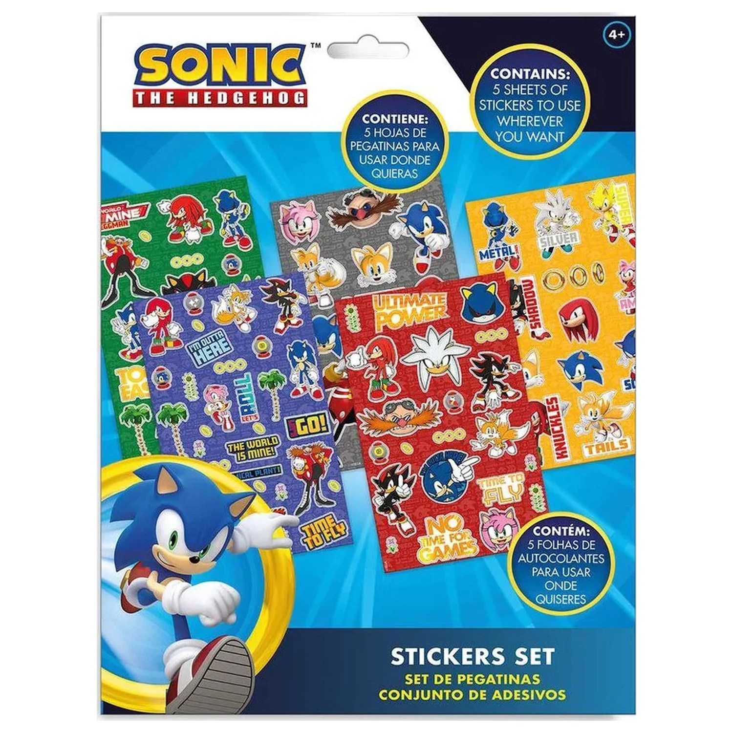 Set 5 folii de autocolante Sonic Outta Here poza produsului