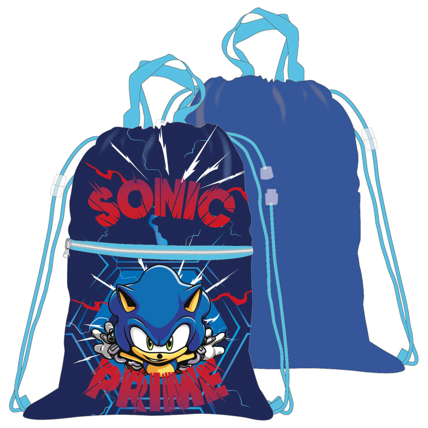 Sonic Prime Deluxe Geanta Sport, Geanta Gimnastica 45 cm poza produsului