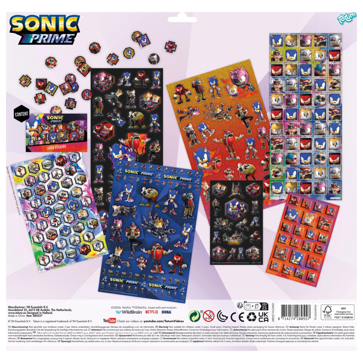Sonic Prime Set de Super Stickere cu Jucarie poza produsului