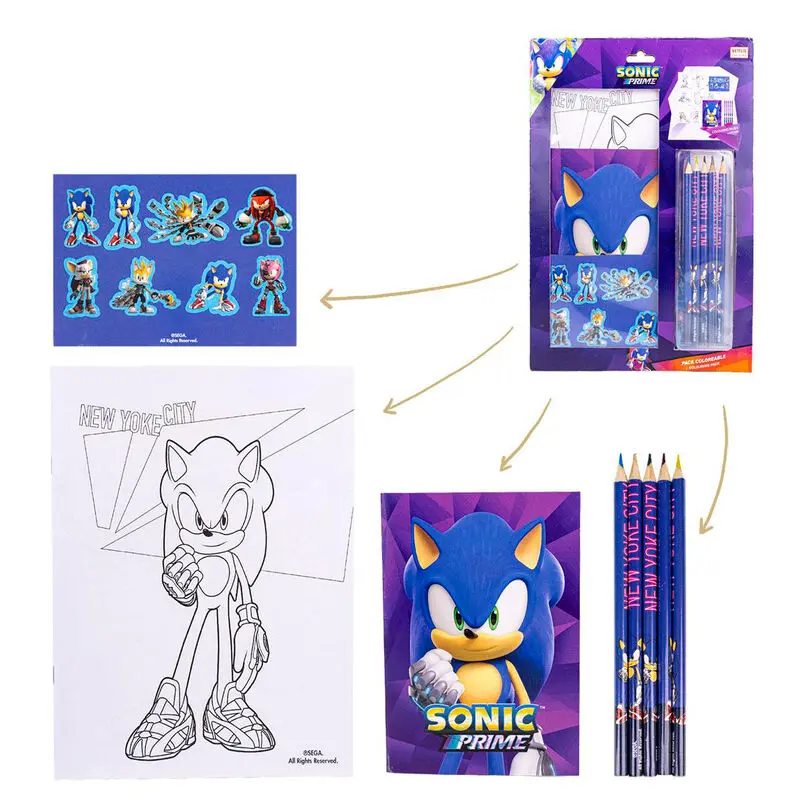 Set papetărie de colorat Sonic Prime poza produsului