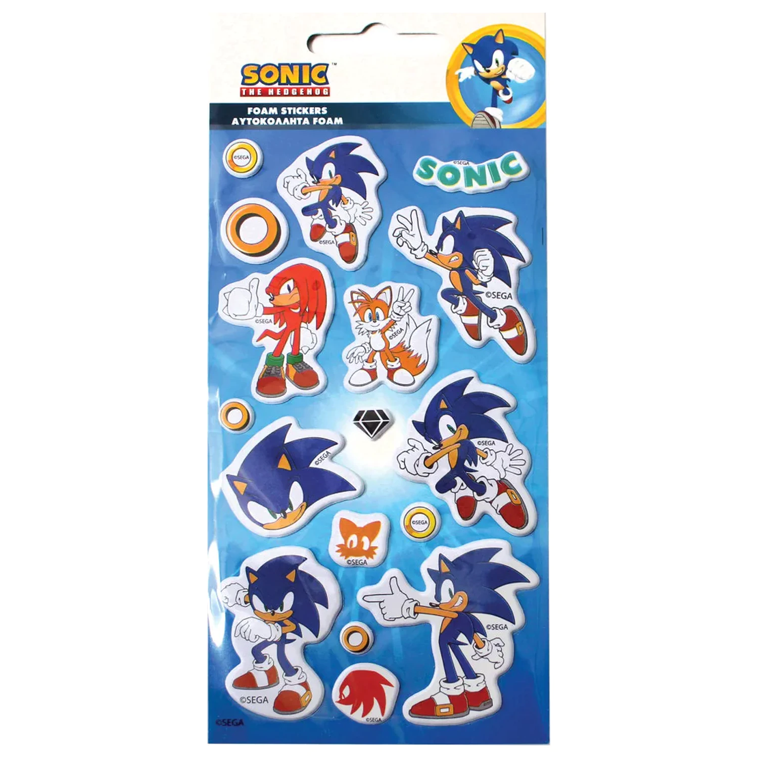 Sonic Ring set de stickere din spuma plusate poza produsului