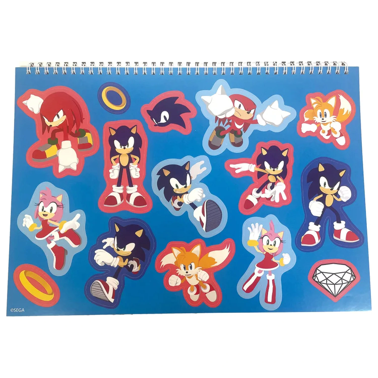 Sonic Speedy A/4 Carnet de schite spiralat cu 40 de stickere poza produsului