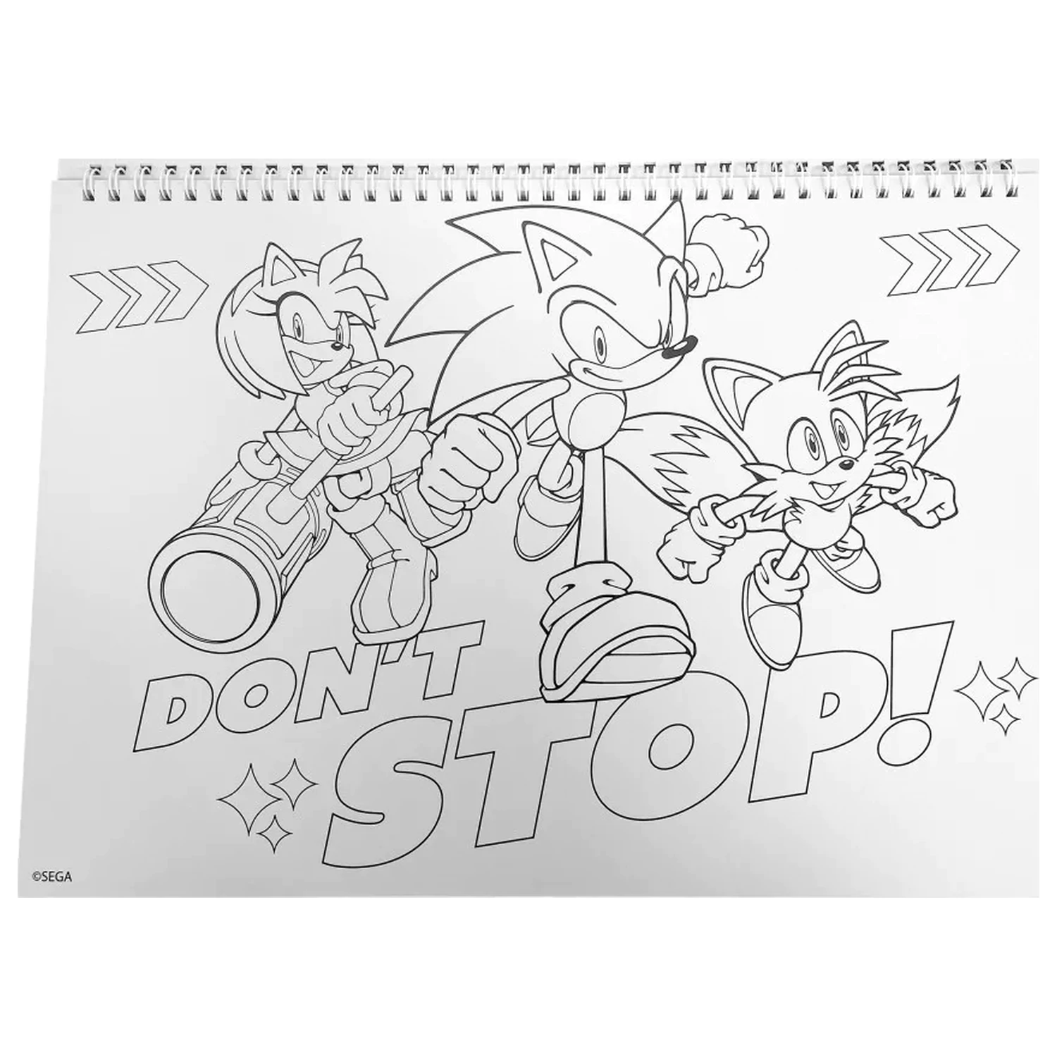 Sonic Speedy A/4 Carnet de schite spiralat cu 40 de stickere poza produsului