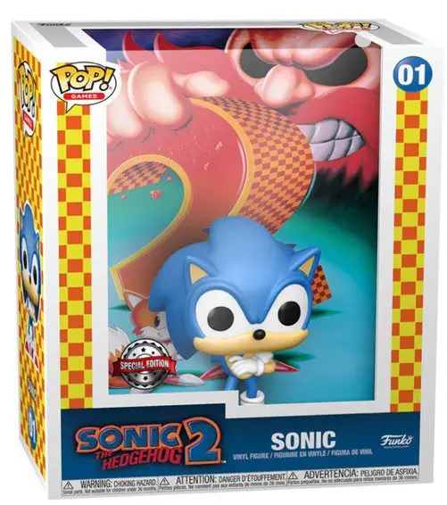 Figurină din vinil Sonic the Hedgehog 2 POP! Game Cover Exclusiv Sonic heo 9 cm poza produsului