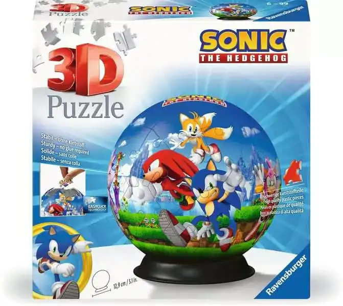 Sonic - The Hedgehog Puzzle 3D Personaje Puzzle Ball (72 piese) poza produsului