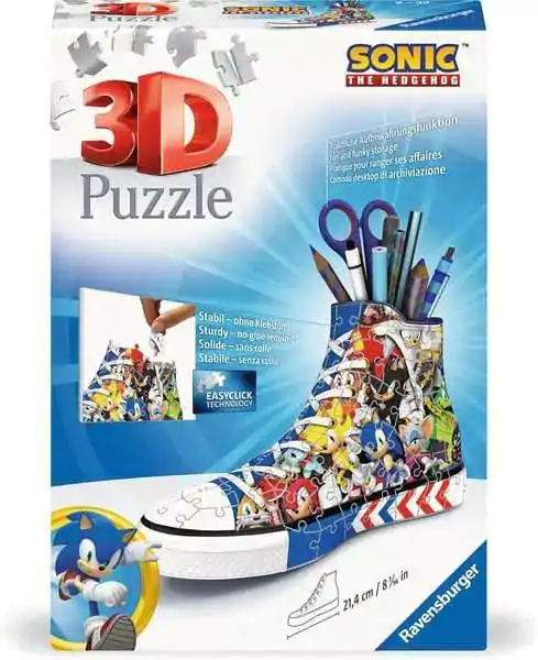 Sonic - The Hedgehog Puzzle 3D Tip Sneaker (108 piese) poza produsului
