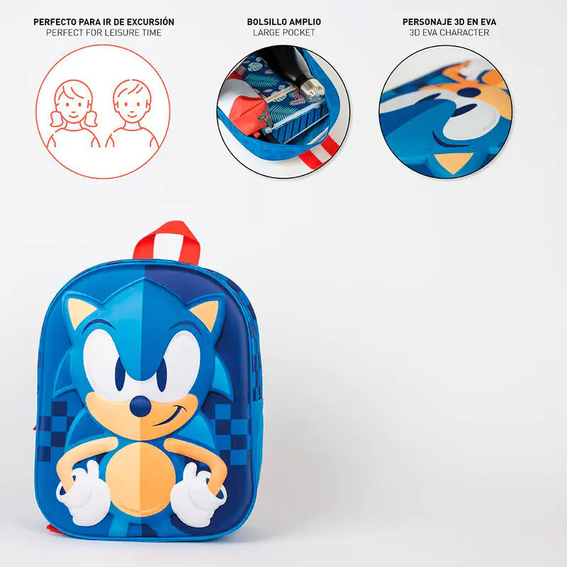 Sonic the Hedgehog rucsac 3D 31cm poza produsului