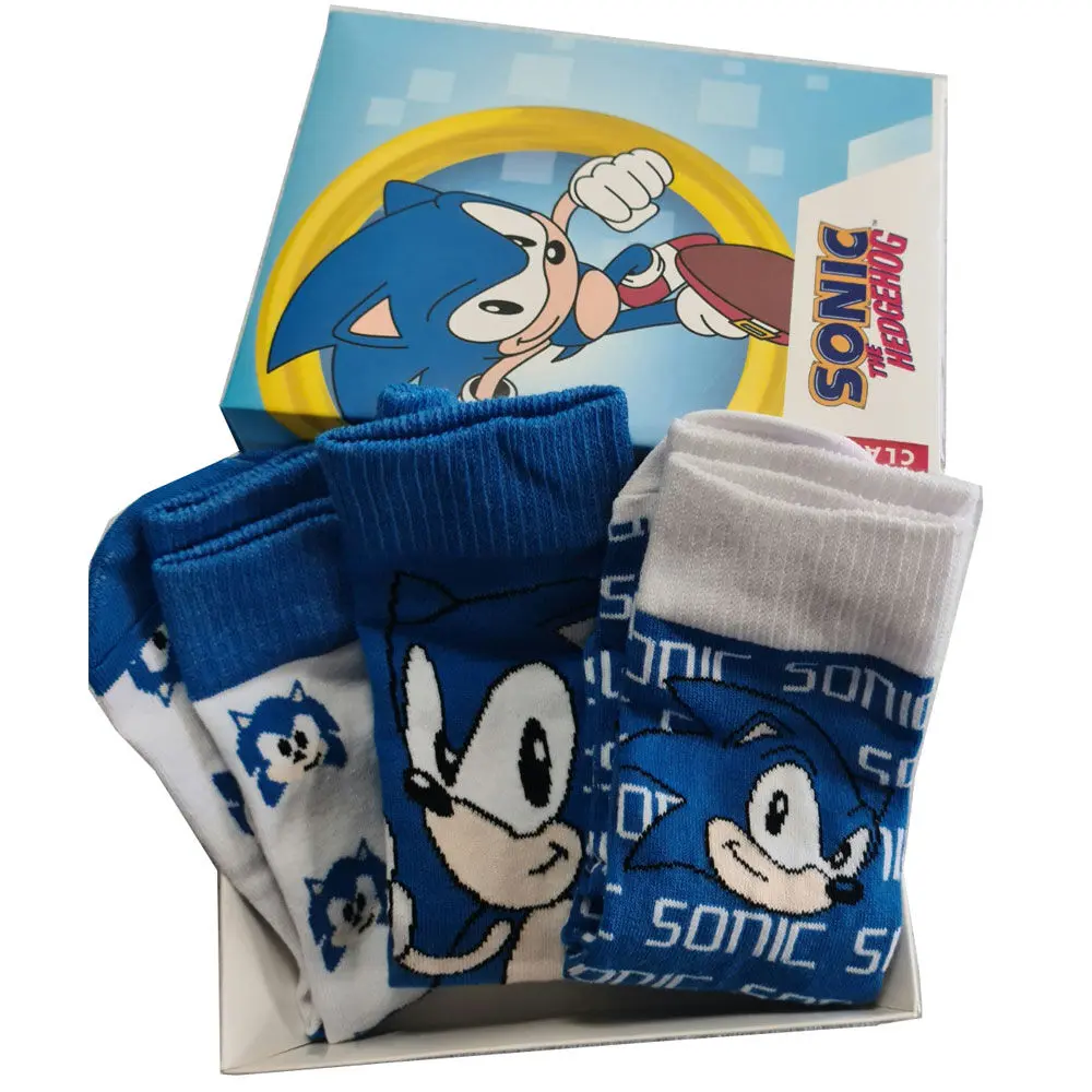 Sonic The Hedgehog pachet asortat 3 perechi șosete adult poza produsului