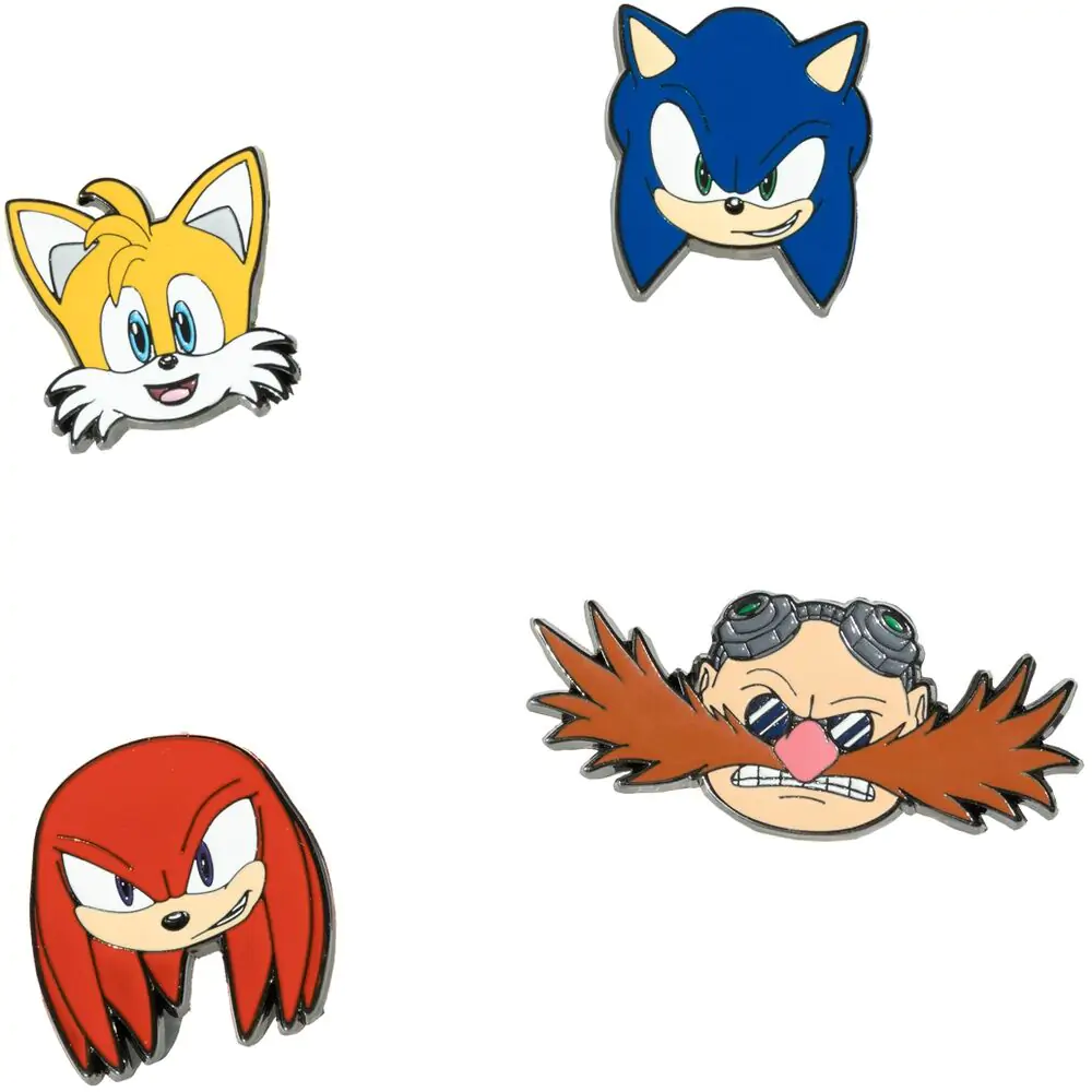 Set de 4 ace/insigne Sonic The Hedgehog poza produsului