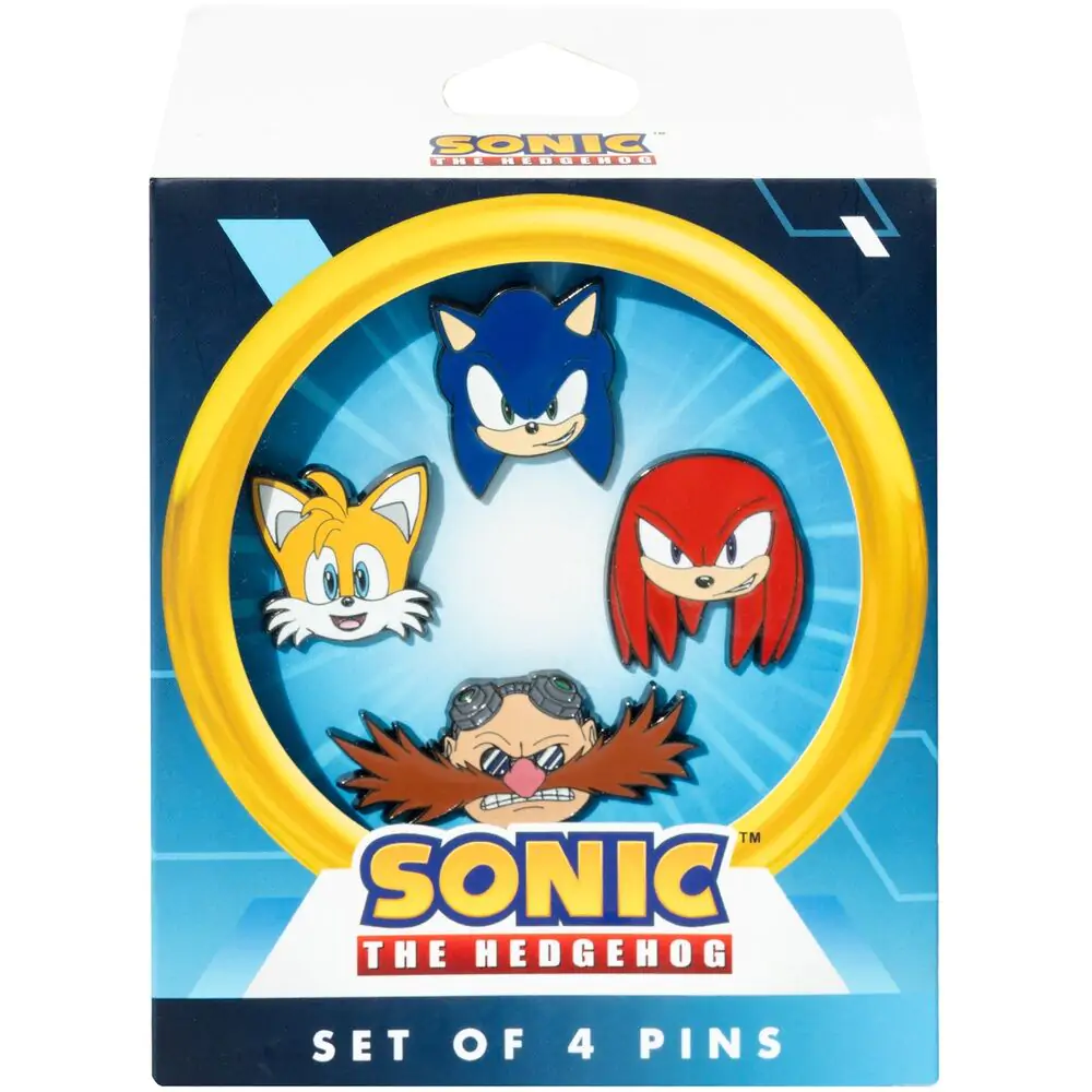 Set de 4 ace/insigne Sonic The Hedgehog poza produsului