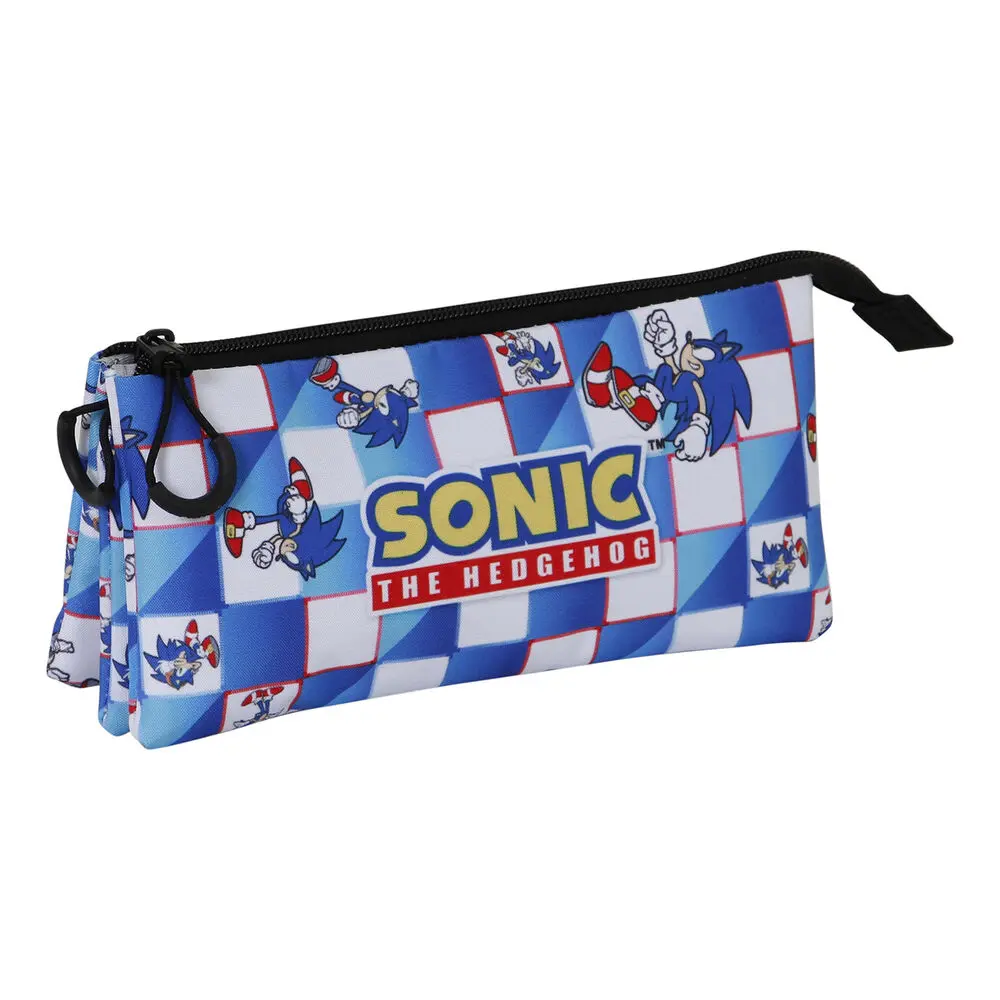 Sonic The Hedgehog Blue etui triplu pentru creioane poza produsului