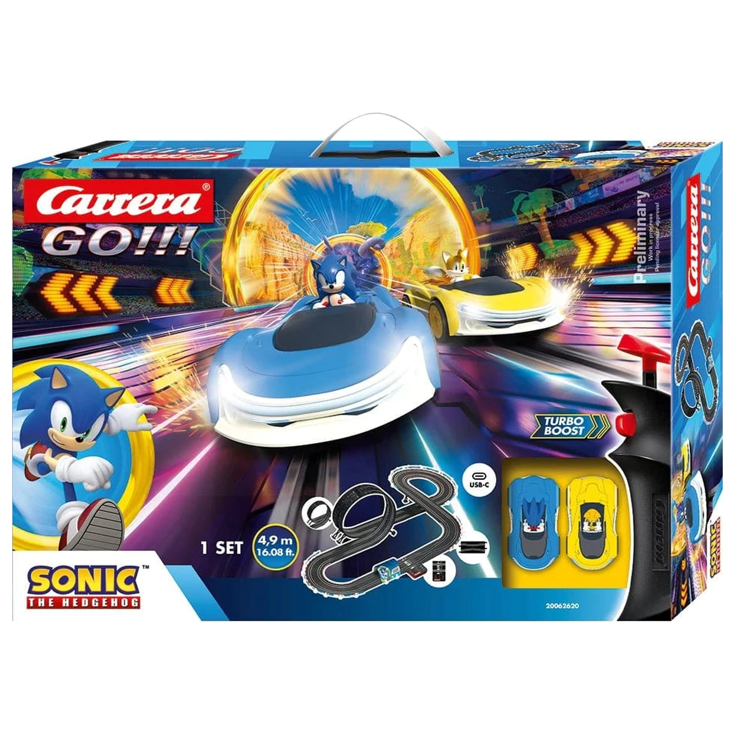 Sonic the Hedgehog Carrera GO!!! Set pista de curse Sonic Racing CrossWorlds poza produsului