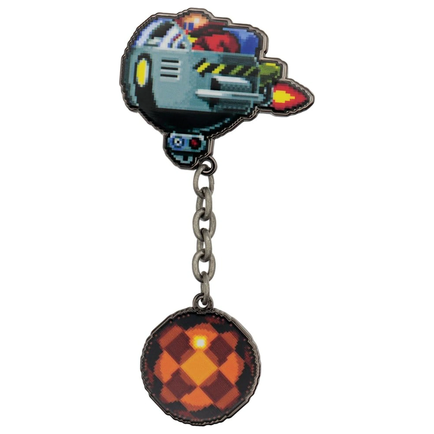 Sonic - The Hedgehog Insigna Pin Dr. Eggman Egg Mobile Cu Lant poza produsului