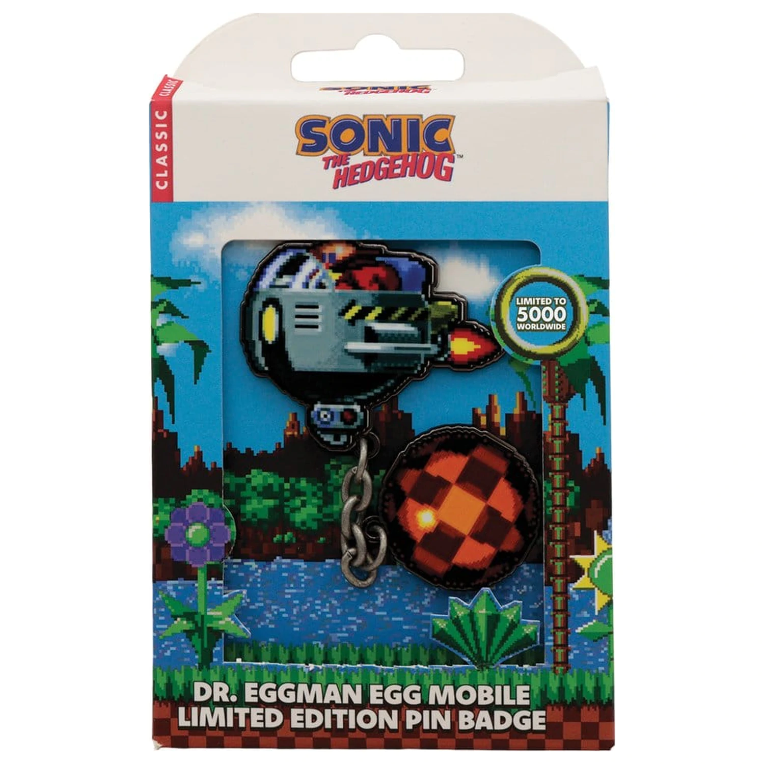 Sonic - The Hedgehog Insigna Pin Dr. Eggman Egg Mobile Cu Lant poza produsului