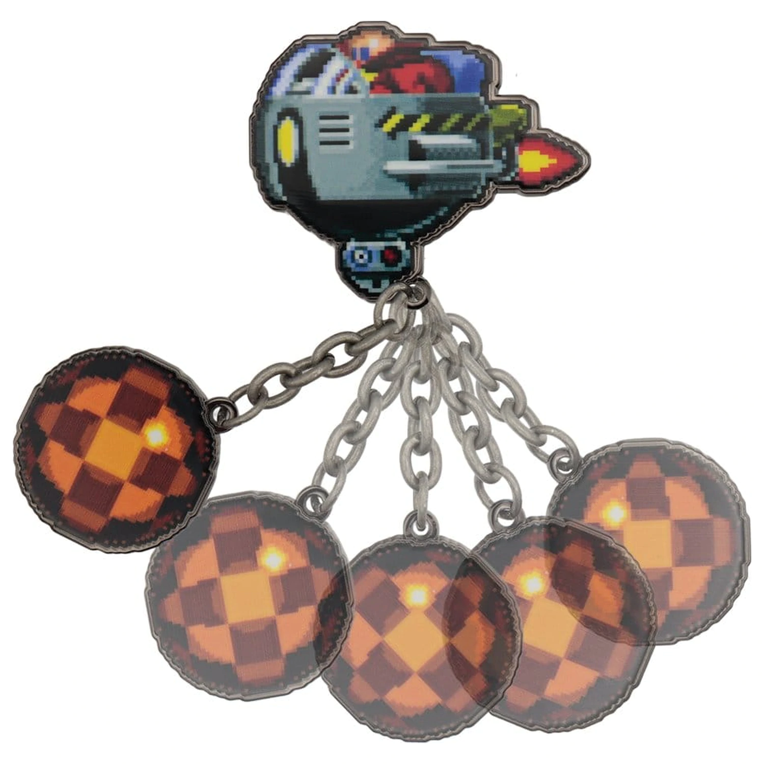 Sonic - The Hedgehog Insigna Pin Dr. Eggman Egg Mobile Cu Lant poza produsului
