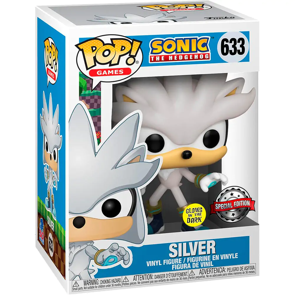 Sonic The Hedgehog Funko POP! Games Figurina de vinil Silver The Hedgehog(GW) 9 cm poza produsului