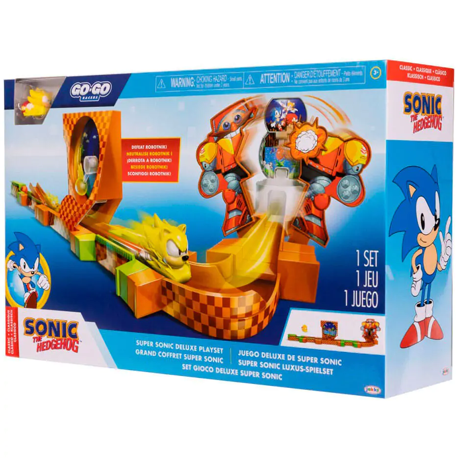 Sonic - Ariciul Go Go Racers Figurina Mini Set de joacă Rampe de lansare Deluxe poza produsului