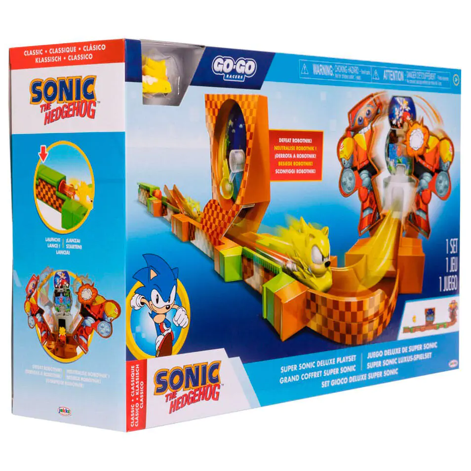 Sonic - Ariciul Go Go Racers Figurina Mini Set de joacă Rampe de lansare Deluxe poza produsului