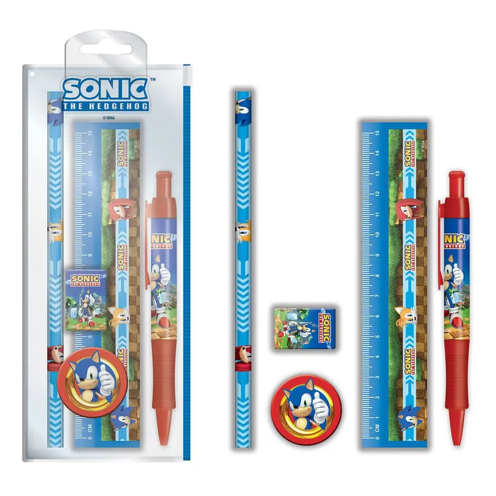 Sonic The Hedgehog Set papetărie 5 piese Golden Rings poza produsului