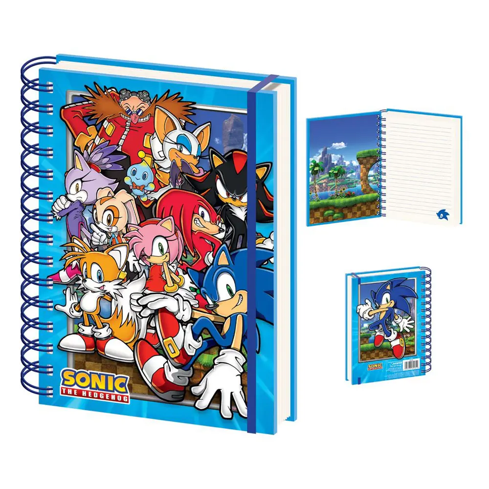 Sonic The Hedgehog Caiet cu Spira A5 Green Hill Zone Gang poza produsului