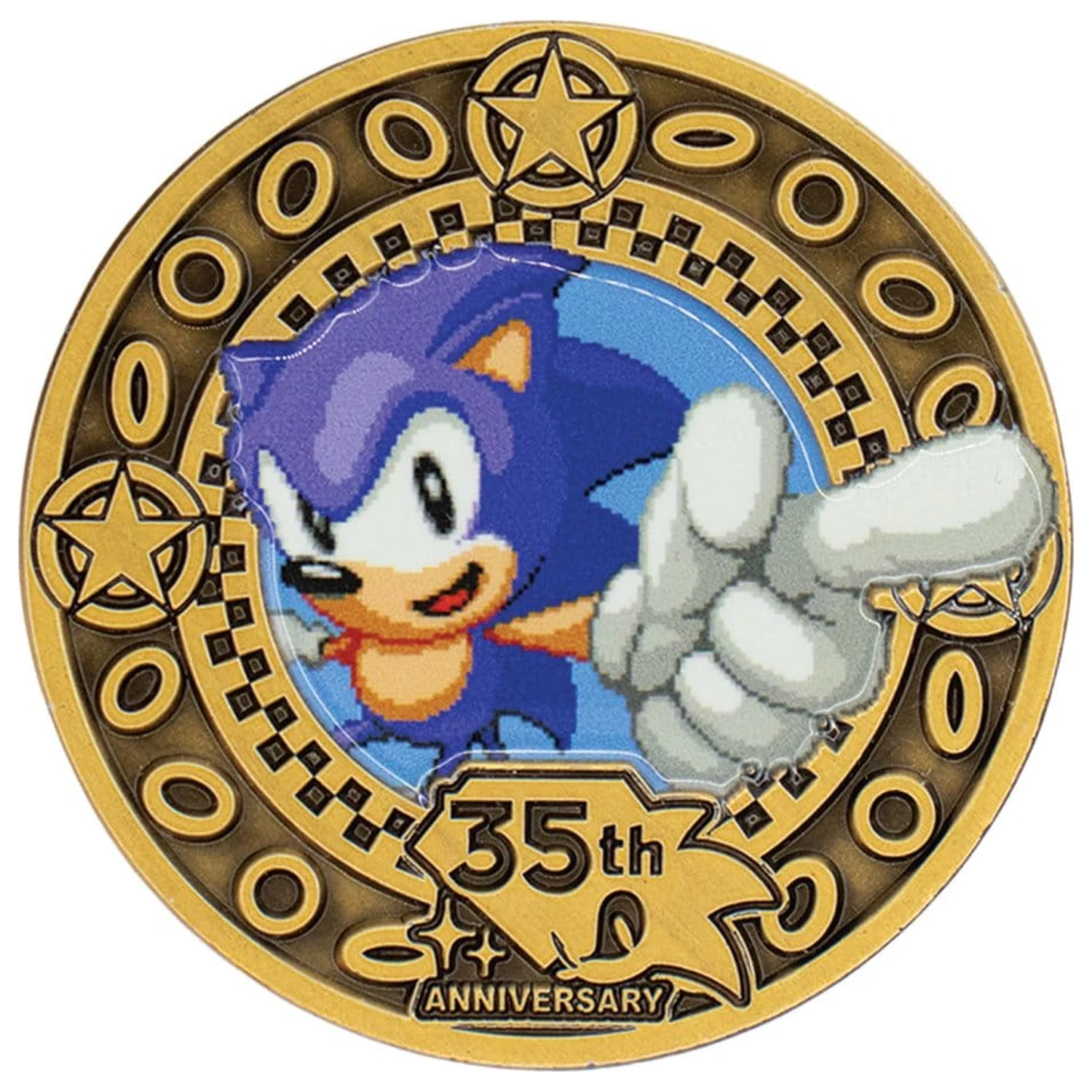 Moneda de colectie Sonic the Hedgehog Editie Limitata 35th Anniversary poza produsului