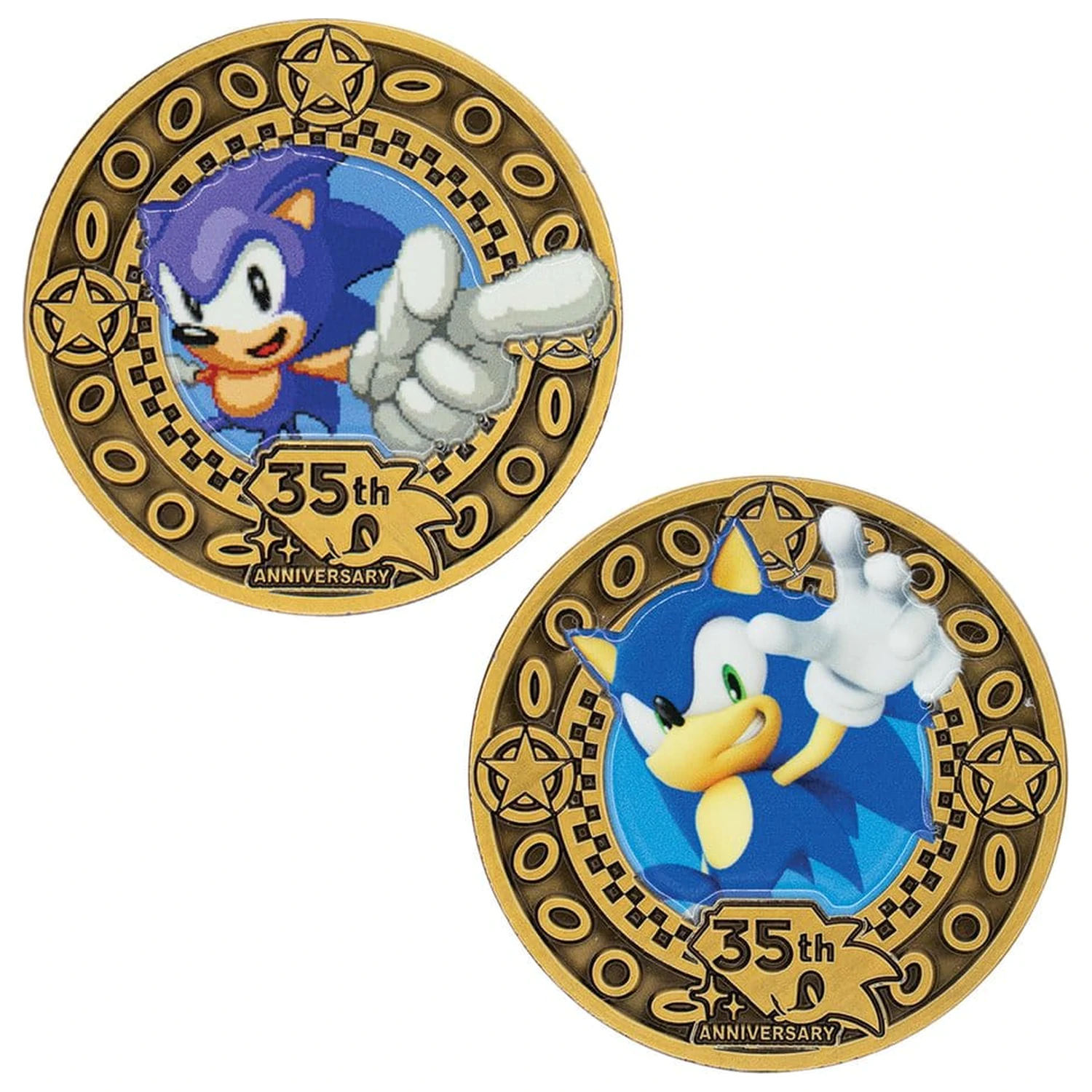 Moneda de colectie Sonic the Hedgehog Editie Limitata 35th Anniversary poza produsului
