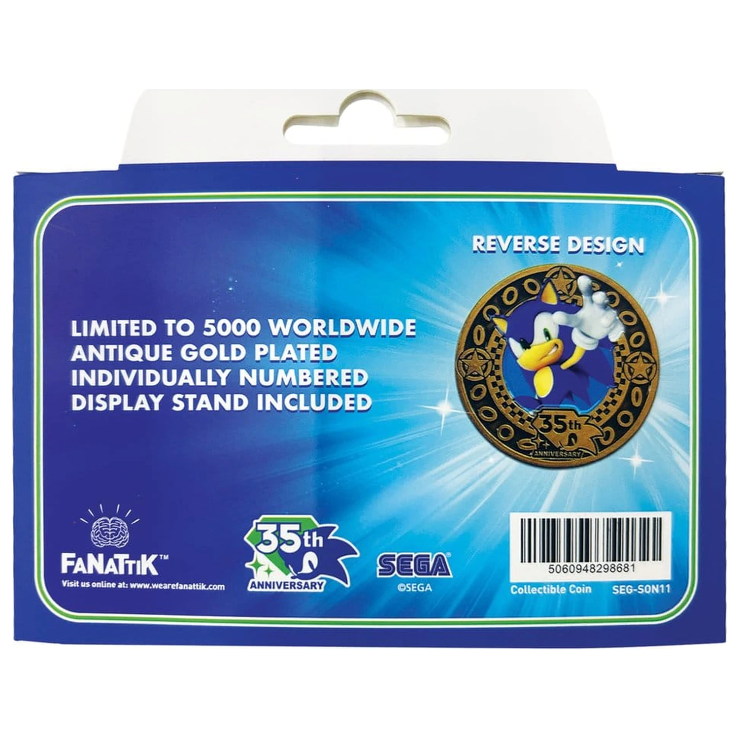 Moneda de colectie Sonic the Hedgehog Editie Limitata 35th Anniversary poza produsului