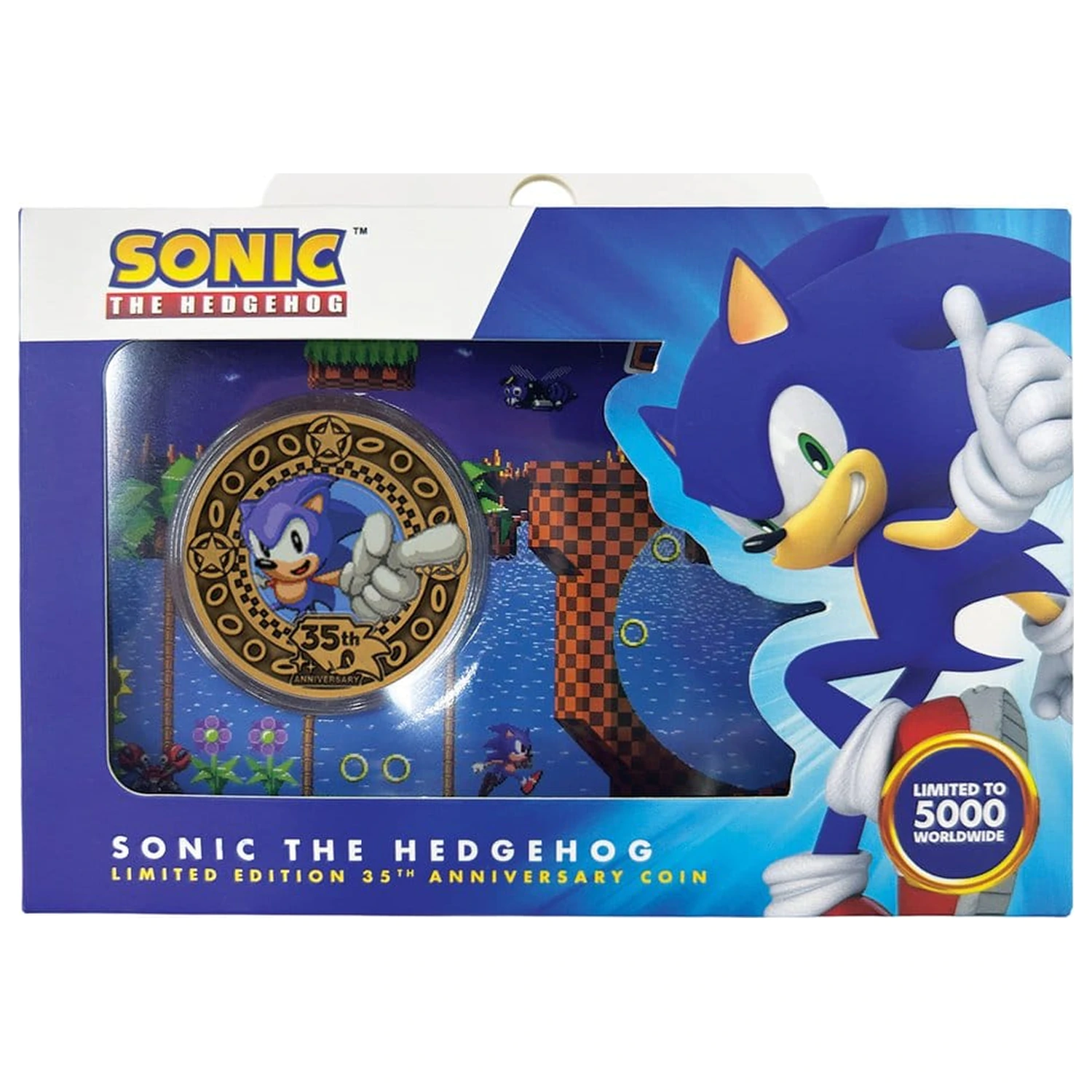 Moneda de colectie Sonic the Hedgehog Editie Limitata 35th Anniversary poza produsului